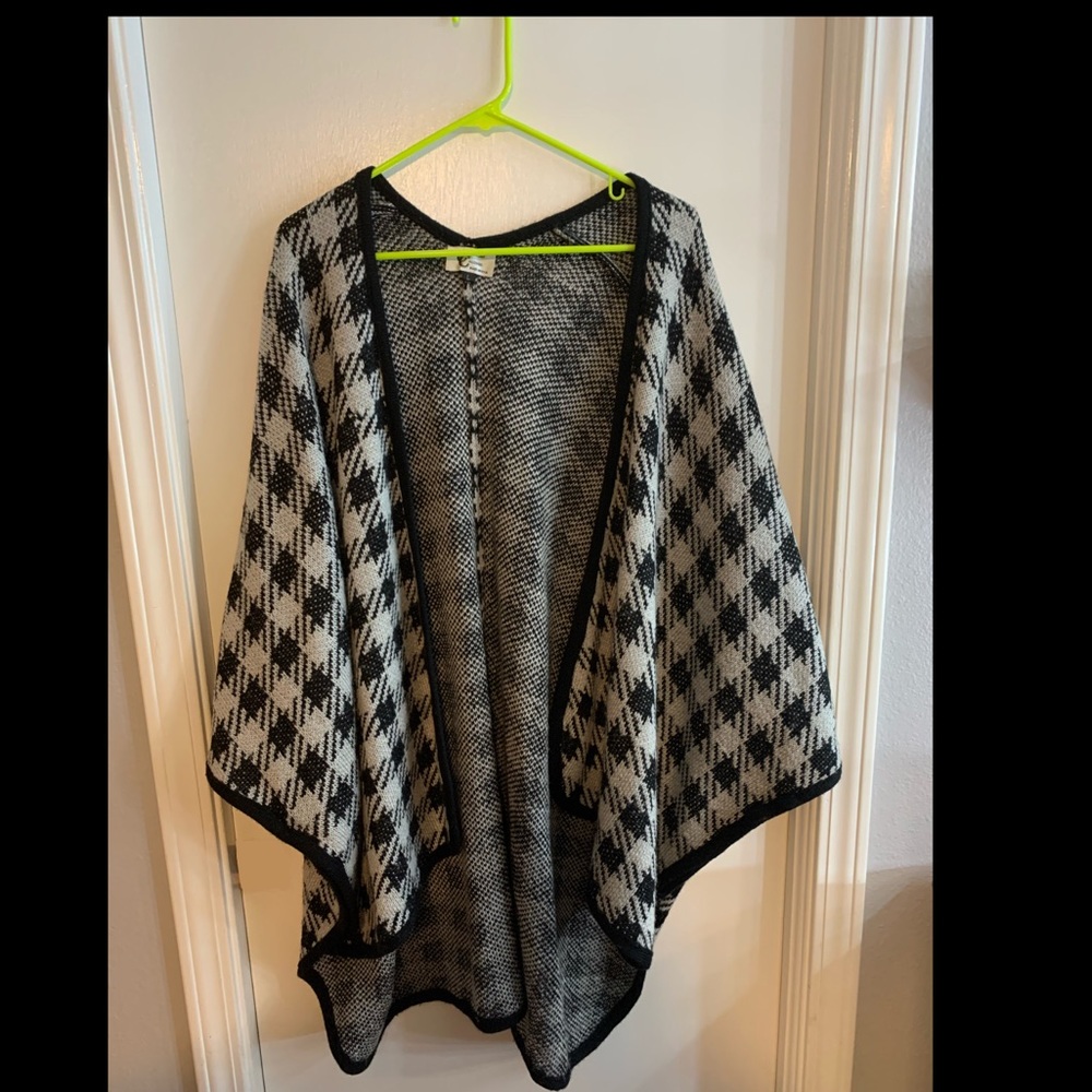 Black and Grey Poncho